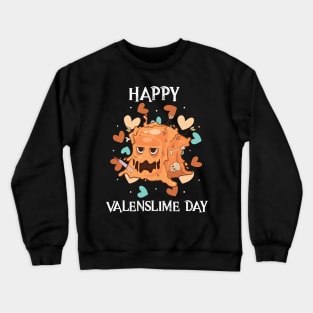 Happy Valenslime Roleplaying Video Game RPG Geek Couple Gift Crewneck Sweatshirt